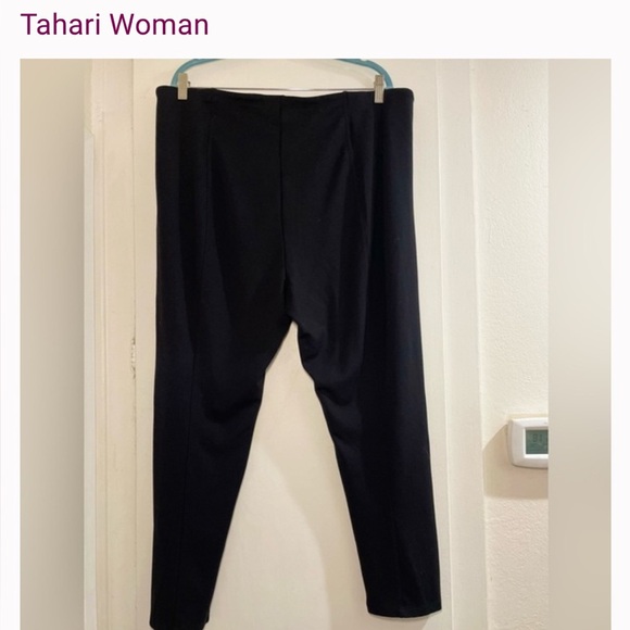 T Tahari Woman (Size 3XL) Black Wide Leg Women's Stretch Pants - Picture 12 of 12